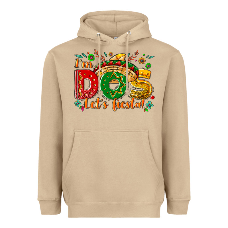 I'm Dos Let's Fiesta Heavyweight Hoodie by NancyCooperArtShop | Teevron