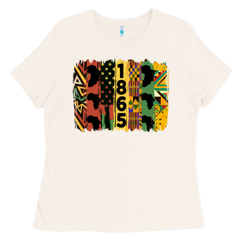 Juneteenth Brush Stroke 2 Ladies Tee by HRA Design Shop | Teevron