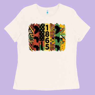 Juneteenth Brush Stroke 2 Ladies Tee Designed By Hra Design Shop
