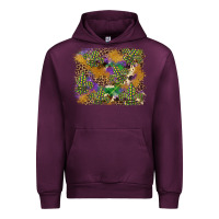 Mauve Wine mardi gras plaid purple glitter background Urban Hoodie - FaDigitalArtStudio