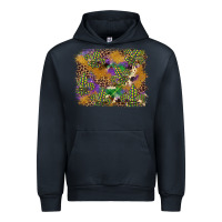 Navy mardi gras plaid purple glitter background Urban Hoodie - FaDigitalArtStudio