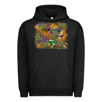 Pigment Black mardi gras plaid purple glitter background Urban Hoodie - FaDigitalArtStudio