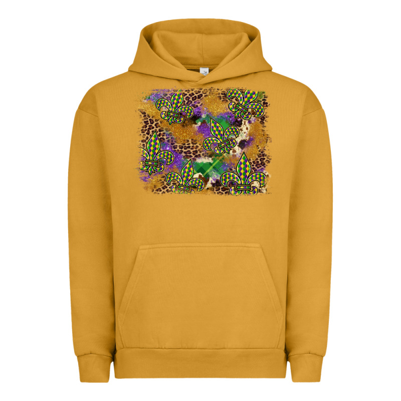 Mardi Gras Plaid Purple Glitter Background Urban Hoodie by FaDigitalArtStudio | Teevron