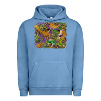 Pigment Pebble Blue mardi gras plaid purple glitter background Urban Hoodie - FaDigitalArtStudio