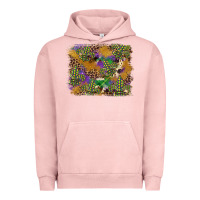 Pigment Salmon mardi gras plaid purple glitter background Urban Hoodie - FaDigitalArtStudio