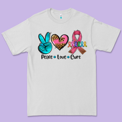 Peace Love  Cure Premium Tee Designed By Adodesignshop