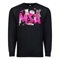 Black breast cancer msa medical support assistant Premium Sweatshirt - texasbilliewilder