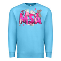 Ocean Blue breast cancer msa medical support assistant Premium Sweatshirt - texasbilliewilder