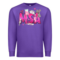 Purple breast cancer msa medical support assistant Premium Sweatshirt - texasbilliewilder