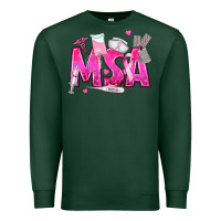 Sports Green breast cancer msa medical support assistant Premium Sweatshirt - texasbilliewilder