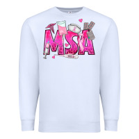 White breast cancer msa medical support assistant Premium Sweatshirt - texasbilliewilder