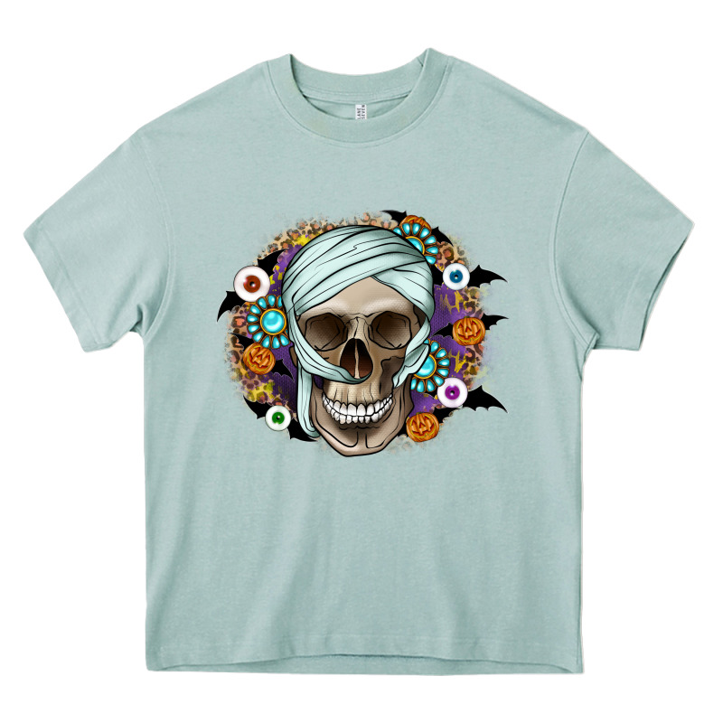 Halloween Skeleton Heavy Core Tee by CowhideDigitalArt | Teevron