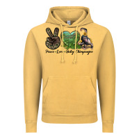 Vintage Mustard Leopard Peace Love Baby Chimpanzee Vintage Hoodie - LillyAllenDesigns