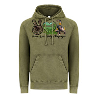 Vintage Olive Leopard Peace Love Baby Chimpanzee Vintage Hoodie - LillyAllenDesigns