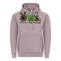 Vintage Zinc Leopard Peace Love Baby Chimpanzee Vintage Hoodie - LillyAllenDesigns
