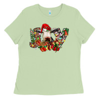 Matcha christmas joy cow Ladies Tee - CowhideDigitalArt