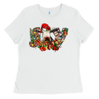 Christmas Joy Cow Ladies Tee | Teevron
