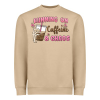 Mushroom running on caffeine & chaos Heavyweight Sweatshirt - MaliasSmallBusiness