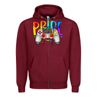 Burgundy pride gaymer Zipper Hoodie - Artiststas