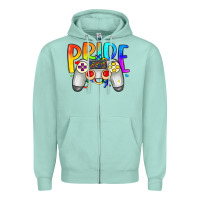 Seafoam pride gaymer Zipper Hoodie - Artiststas