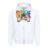 White pride gaymer Zipper Hoodie - Artiststas