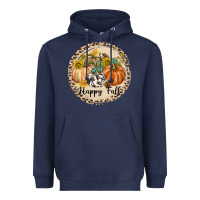 Navy Happy Fall Heavyweight Hoodie - texasbilliewilder