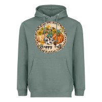 Sage Happy Fall Heavyweight Hoodie - texasbilliewilder