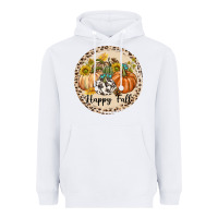 White Happy Fall Heavyweight Hoodie - texasbilliewilder