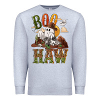 Heather Grey Boo haw Premium Sweatshirt - NancyCooperArtShop
