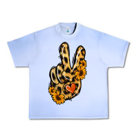 Grape Ice Leopard Sunflower Peace Sign Urban Heavy Tee - Jasminsmagicworld