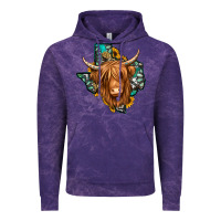 Cloud Purple Texas map long haired shaggy cow Vintage Hoodie - Jasminsmagicworld
