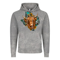 Cloud Rock Texas map long haired shaggy cow Vintage Hoodie - Jasminsmagicworld