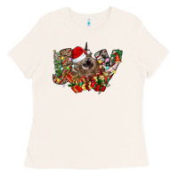 Bone christmas joy highland cow Ladies Tee - CowhideDigitalArt