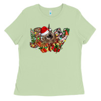 Matcha christmas joy highland cow Ladies Tee - CowhideDigitalArt