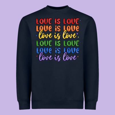 Love Is Love Lgbtq Heavyweight Sweatshirt Designed By Maliassmallbusiness