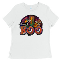 White boo Ladies Tee - JahusDesignShop