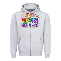Heather Grey y all means all y all Zipper Hoodie - Artiststas