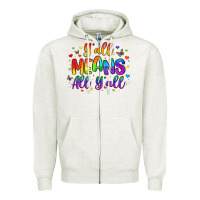Oatmeal Heather y all means all y all Zipper Hoodie - Artiststas