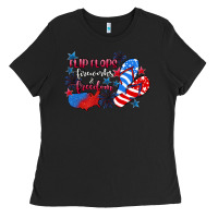 Flip Flops Fireworks & Freedom 4th Of July Ladies Tee | Teevron
