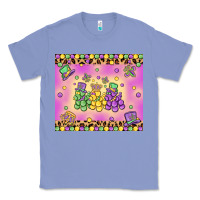 Colony Blue mardi gras bead dogs Classic Tee - MaliasSmallBusiness