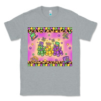 Heather Grey mardi gras bead dogs Classic Tee - MaliasSmallBusiness