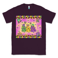 Plum mardi gras bead dogs Classic Tee - MaliasSmallBusiness