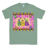 Sage mardi gras bead dogs Classic Tee - MaliasSmallBusiness