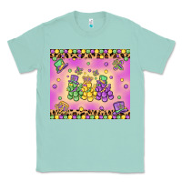 Seafoam mardi gras bead dogs Classic Tee - MaliasSmallBusiness