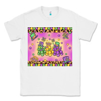 White mardi gras bead dogs Classic Tee - MaliasSmallBusiness