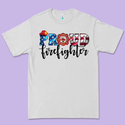 Proud Firefighter Premium Tee Designed By Hra Design Shop