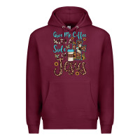 Burgundy give me coffee with a side of jesus Premium Hoodie - JahusDesignShop
