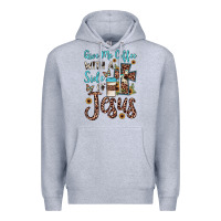 Heather Grey give me coffee with a side of jesus Premium Hoodie - JahusDesignShop