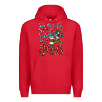 Red give me coffee with a side of jesus Premium Hoodie - JahusDesignShop