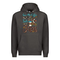 Smoke give me coffee with a side of jesus Premium Hoodie - JahusDesignShop